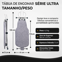 Carregar imagem no visualizador da galeria, Tábua de Engomar 360° Giratória com Dupla Face e Altura Ajustável