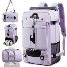 Carregar imagem no visualizador da galeria, Mochila Viagem 60L Impermeável Multifuncional com Carregador e Compartimento Sapatos