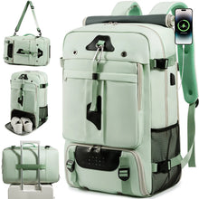 Carregar imagem no visualizador da galeria, Mochila Viagem 60L Impermeável Multifuncional com Carregador e Compartimento Sapatos