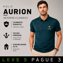 Carregar imagem no visualizador da galeria, [LEVE 5 PAGUE 3] Polo Masculina Aurion em Seda Gelo e Elastano Premium (Visual de Quem Lidera)
