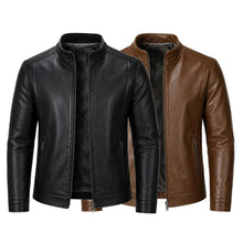 Carregar imagem no visualizador da galeria, [LEVE 2 PAGUE 1] Jaqueta Masculina Vossler em Couro Legítimo Premium +BRINDES: Relógio, Cinto e Carteira
