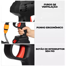 Carregar imagem no visualizador da galeria, LAVADORA PORTÁTIL DE ALTA PRESSÃO Mangueira de 5m + Bateria Recarregável
