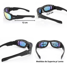 Carregar imagem no visualizador da galeria, Óculos Para Motociclista Com Adaptação Para Lentes de Grau Dia e Noite | 4 Lentes
