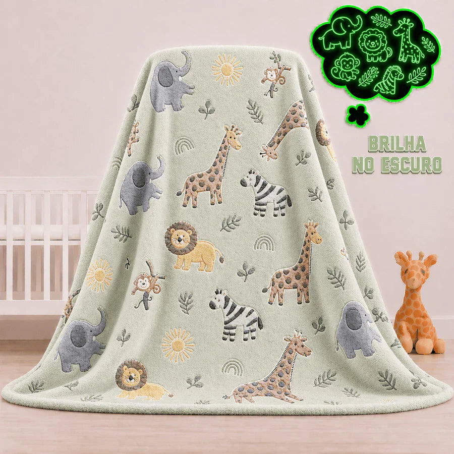 Manta Mágica Kids™ - Brilha no Escuro (Antialérgica)