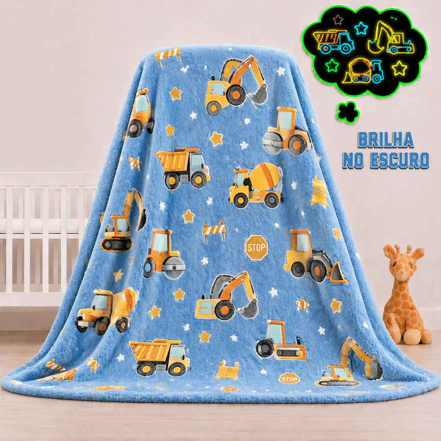 Manta Mágica Kids™ - Brilha no Escuro (Antialérgica)