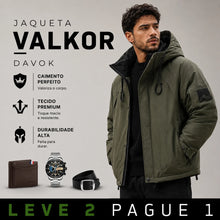 Carregar imagem no visualizador da galeria, [LEVE 2 PAGUE 1] Jaqueta Masculina Valkor com Forro Térmico +3BRINDES: Relógio, Cinto e Carteira

